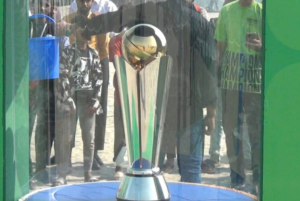 Champions Trophy displayed in Cox's Bazar