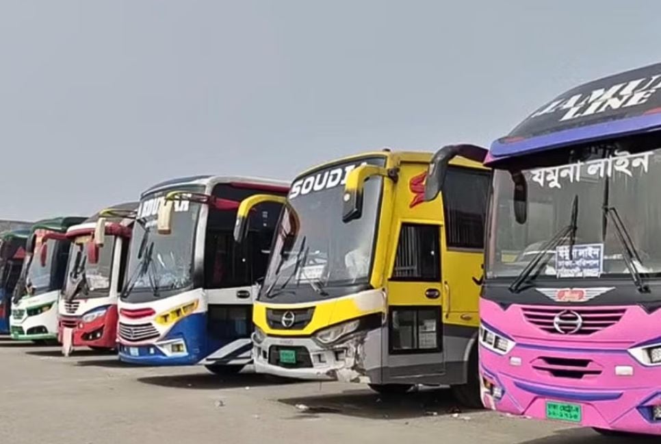 Bus services from Rajshahi halted for 2nd day