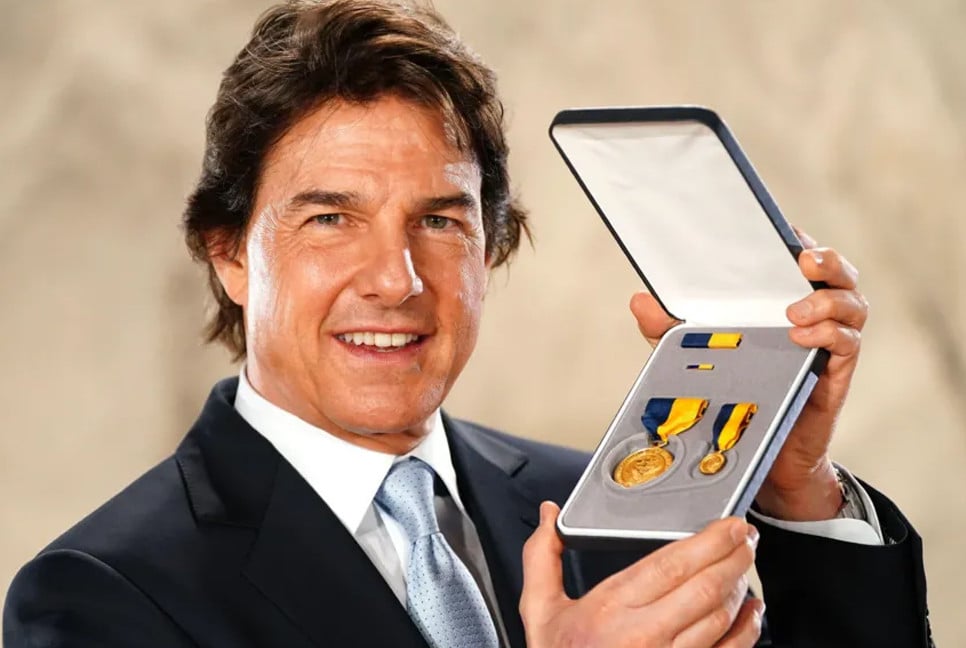 Tom Cruise honored with US Navy's top civilian award for film contributions