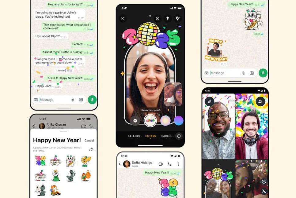 WhatsApp rolls out New Year-themed calling effects, animations and stickers