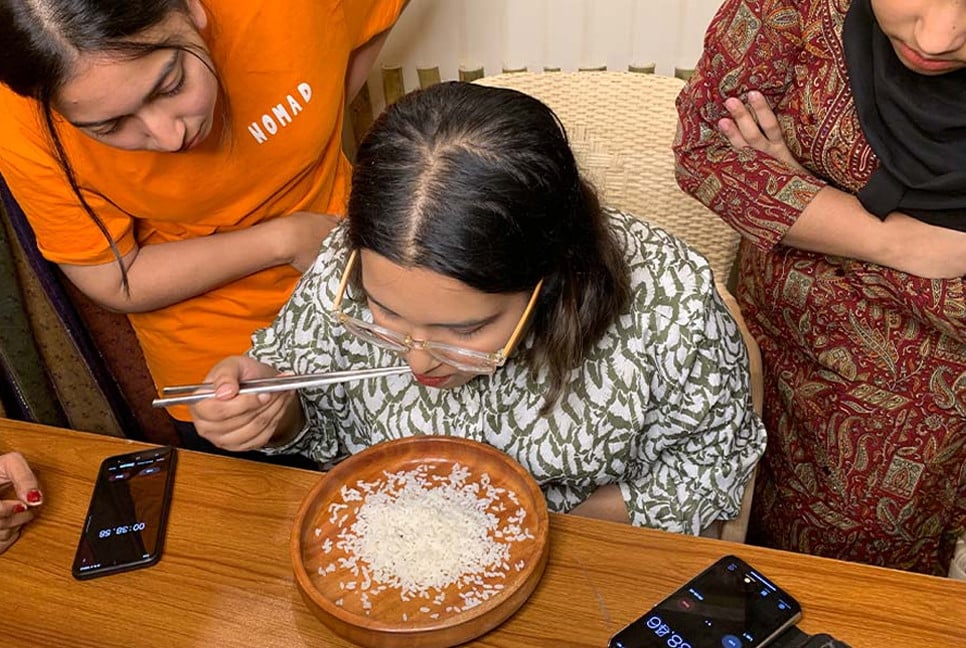 Sumaiya breaks Guinness Record by eating 37 rice grains with chopsticks in one minute