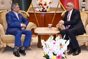 Palestinian envoy meets President, thanks Bangladesh for support