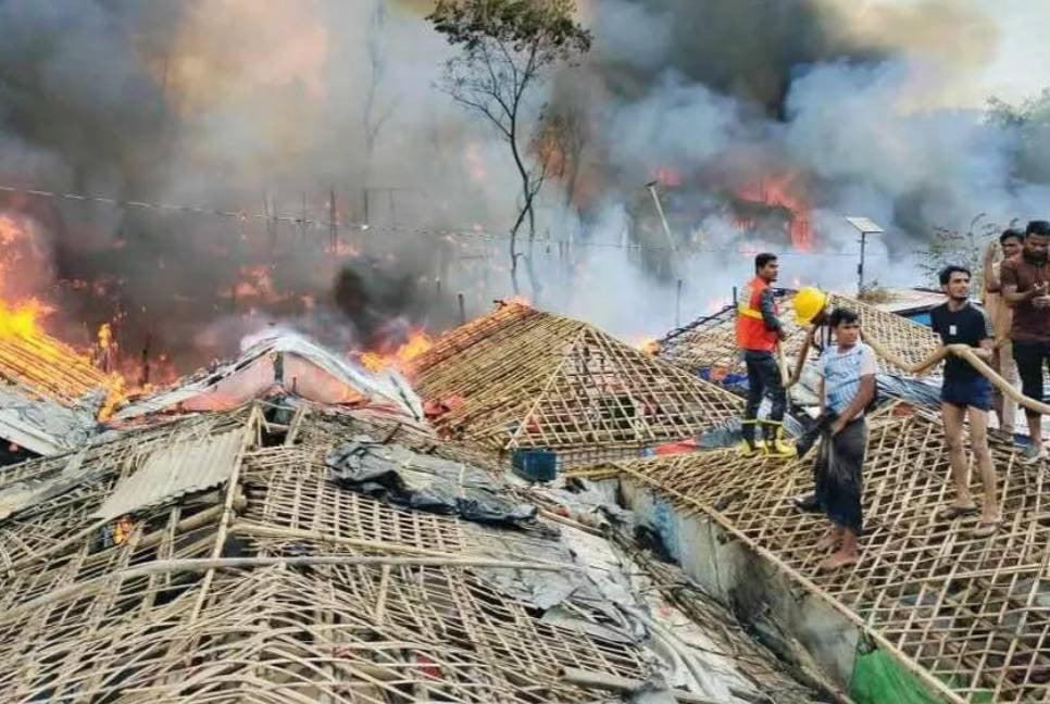 Two killed in fire at Rohingya camp