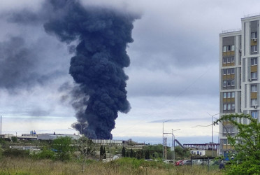 Ukrainian drone attack causes oil depot fire: Russian governor