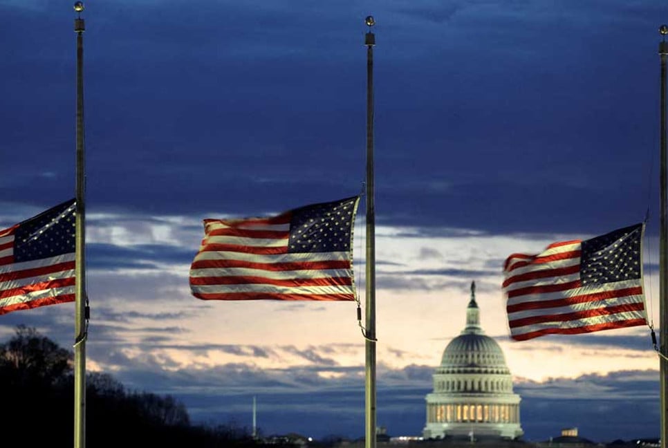 Trump complains about us flags being at half-staff on inauguration day