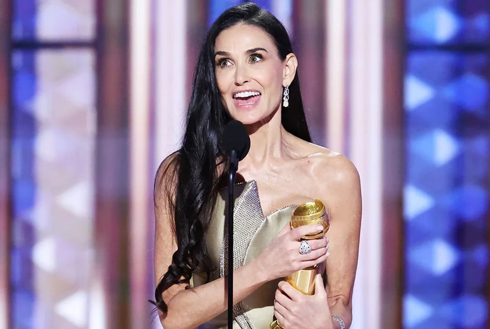 Demi Moore wins first Golden Globe for 'The Substance'