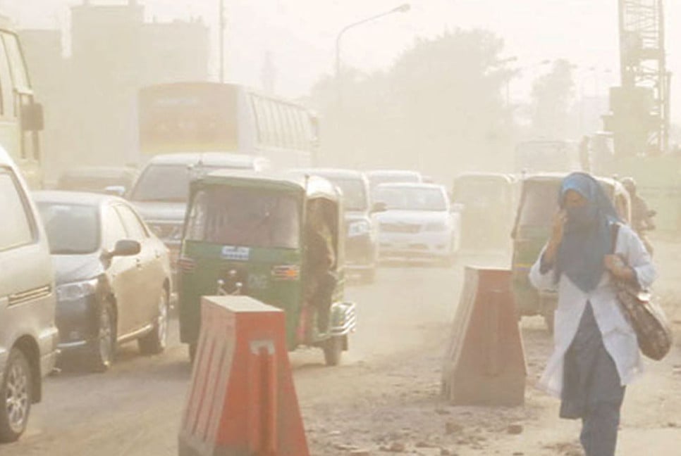 Dhaka's air quality rated 'very unhealthy' on Monday