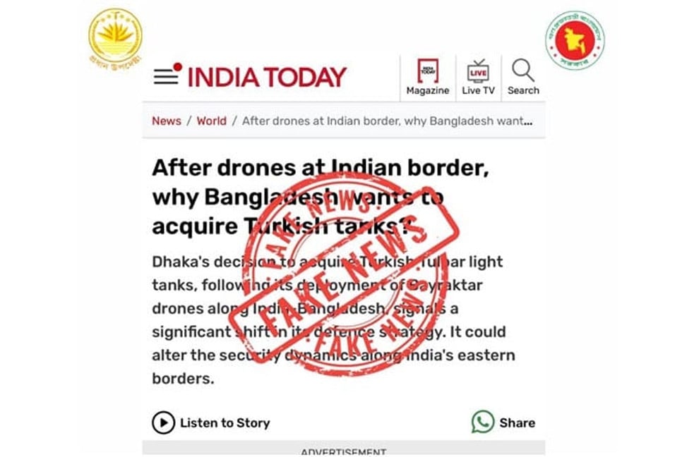 CA press wing debunks India Today report