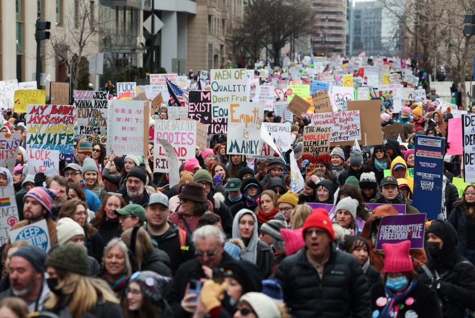 Thousands gather in Washington to protest Trump inauguration