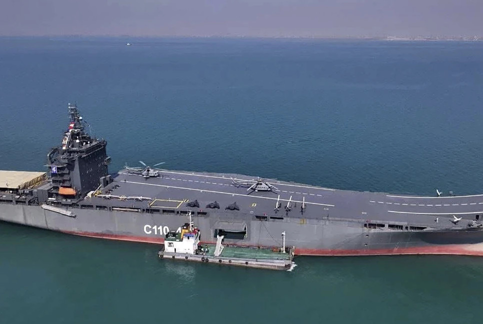 Iran launches its first drone-carrier warship