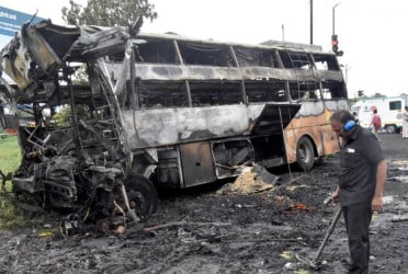 41 killed as bus catches fire after collision with truck in Mexico