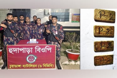 BGB recovers 4 gold bars in Chuadanga