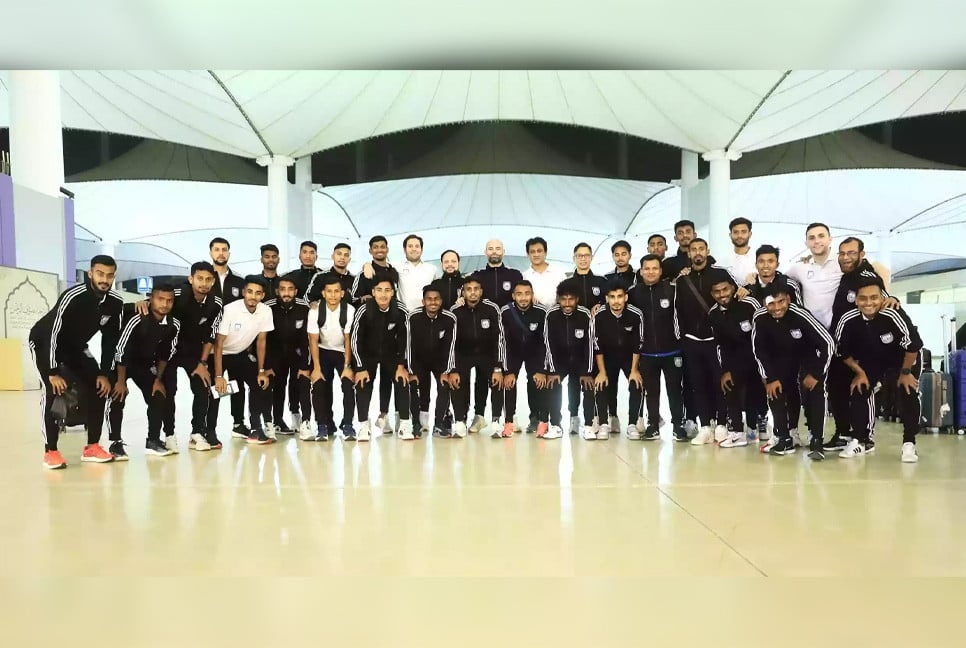 Football team reach Saudi Arabia for intensive training