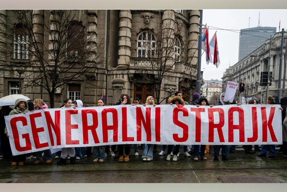 Serbian student protesters call for general strike
