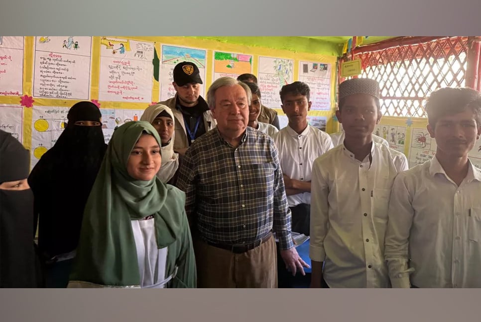 UN chief Guterres reaches Rohingya camp in Cox’s Bazar