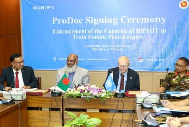 Bangladesh, UNOPS sign project document to train female peacekeepers