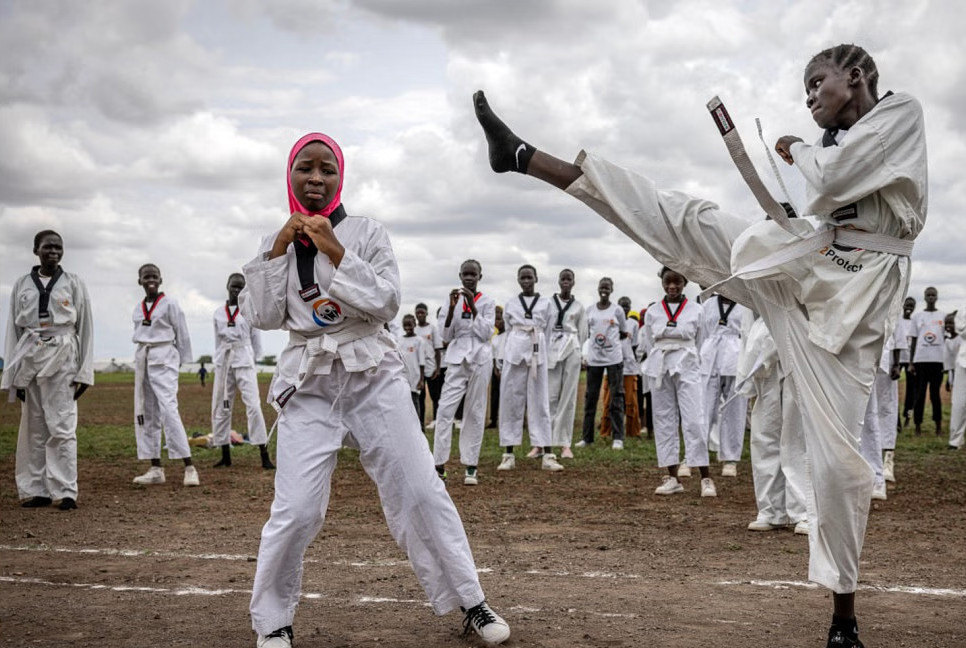 'Defend ourselves': Refugee girls in Kenya find strength in taekwondo