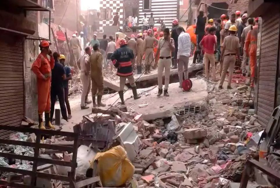 Delhi house collapse: Four dead, several trapped