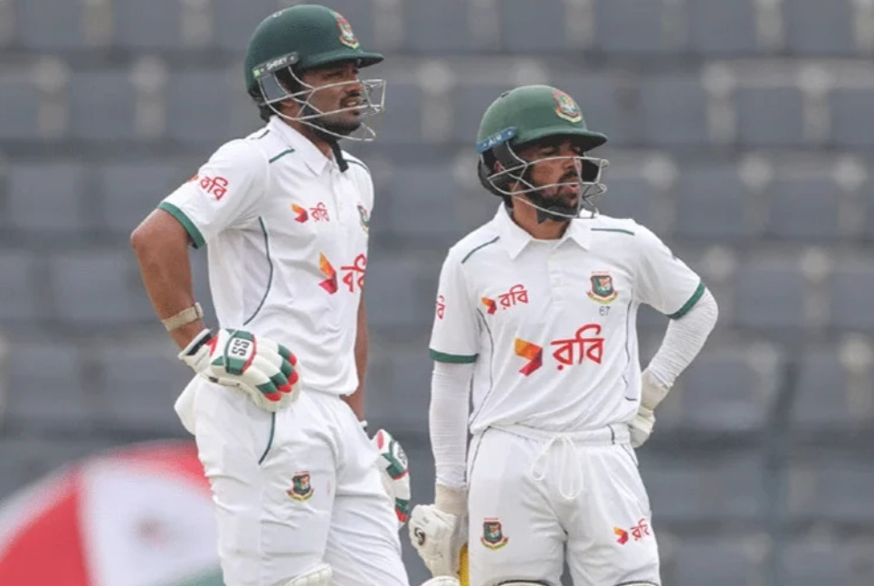 Mominul, Shanto lead Bangladesh after washout session, secure lead