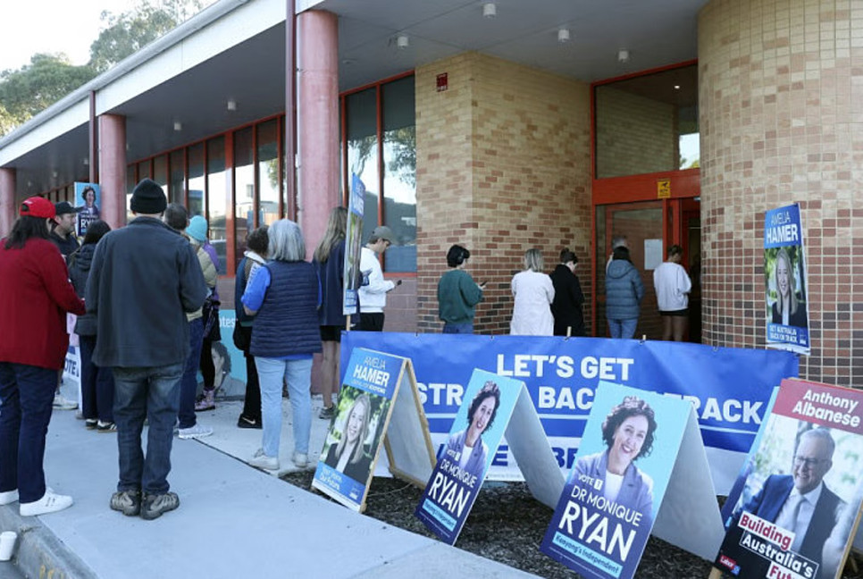 Australians vote in election swayed by inflation, Trump