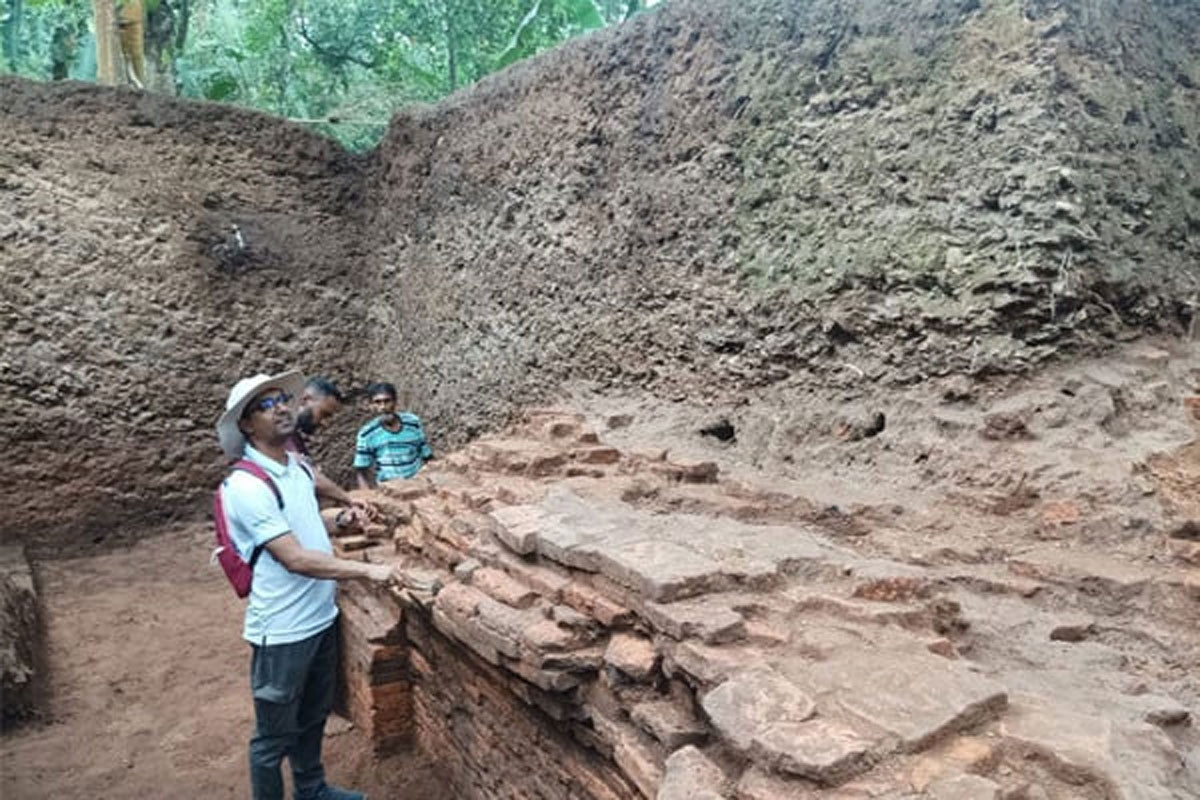 New archaeological site uncovered in Lalmai Hills, near Shalban Bihar