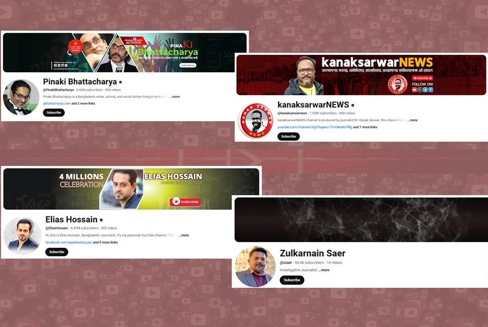 YT blocks Bangladeshi expatriate journalists and social activists' channels in India