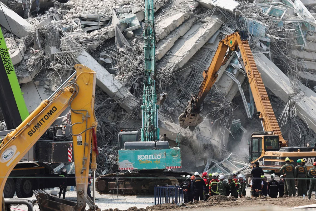 Thai construction tycoon among 17 wanted over Bangkok skyscraper collapse that killed 89