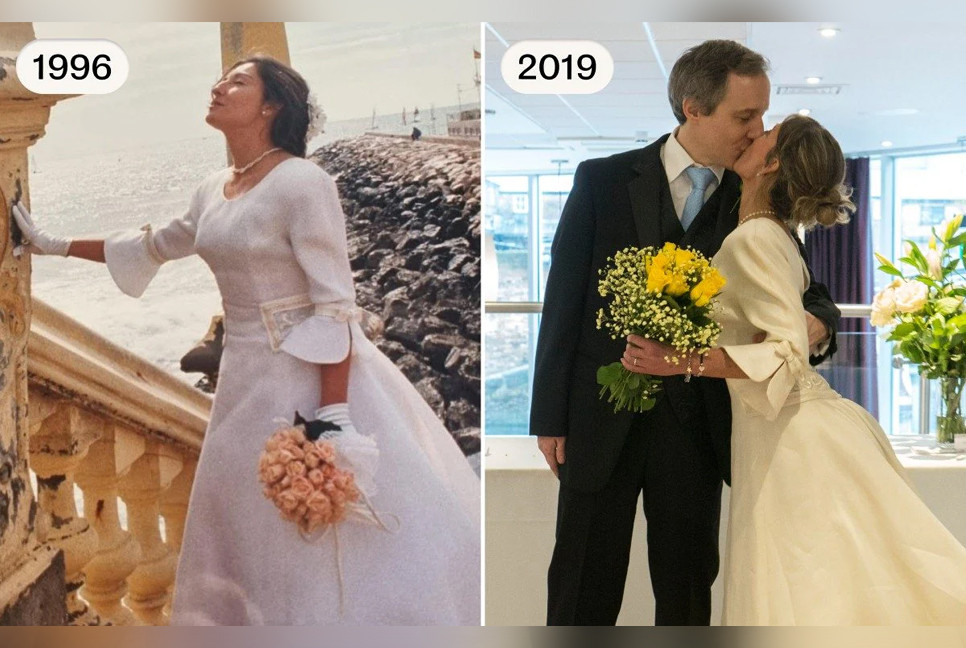 ‘I wore my wedding dress from my first marriage at my second’