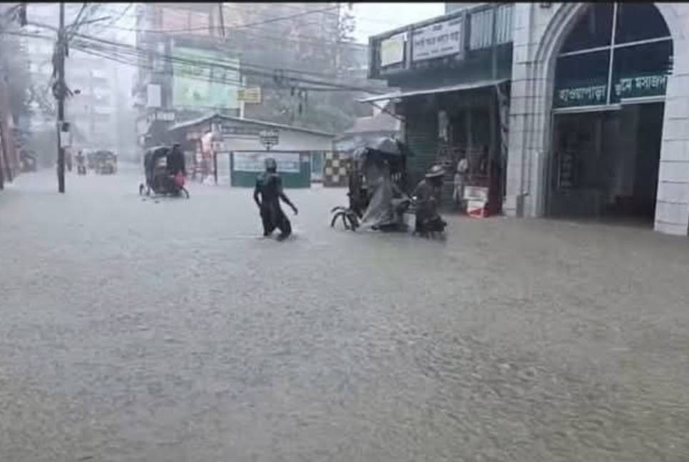 Sylhet inundated due to heavy rains, onrush of upstream