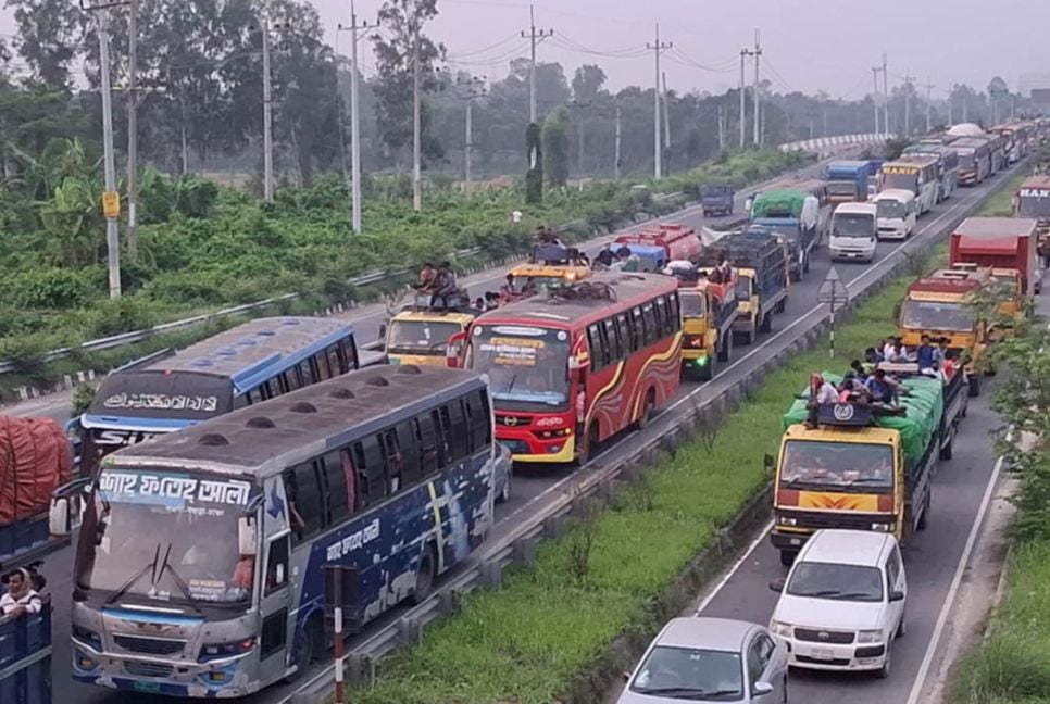 23km jam clogs Dhaka-Tangail-Jamuna Bridge highway