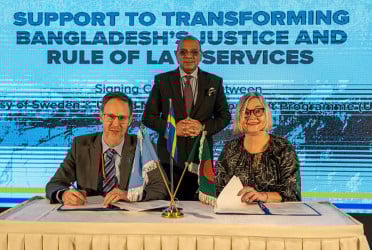 Sweden,UNDP sign agreement to support people-centred justice reforms in Bangladesh