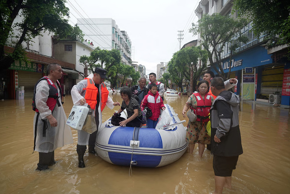 Over 80,000 people flee severe flooding in southwest China