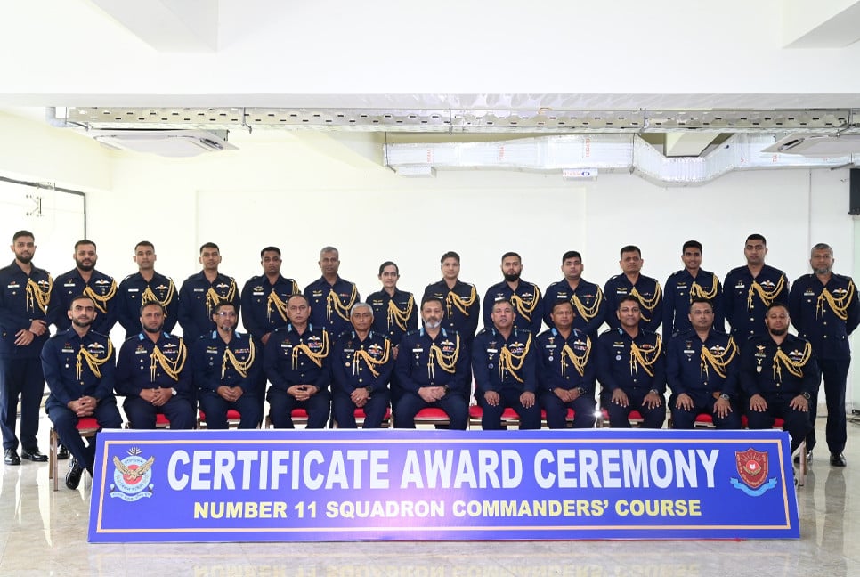 BAF concludes No. 11 Squadron Commanders’ Course with certificate ceremony