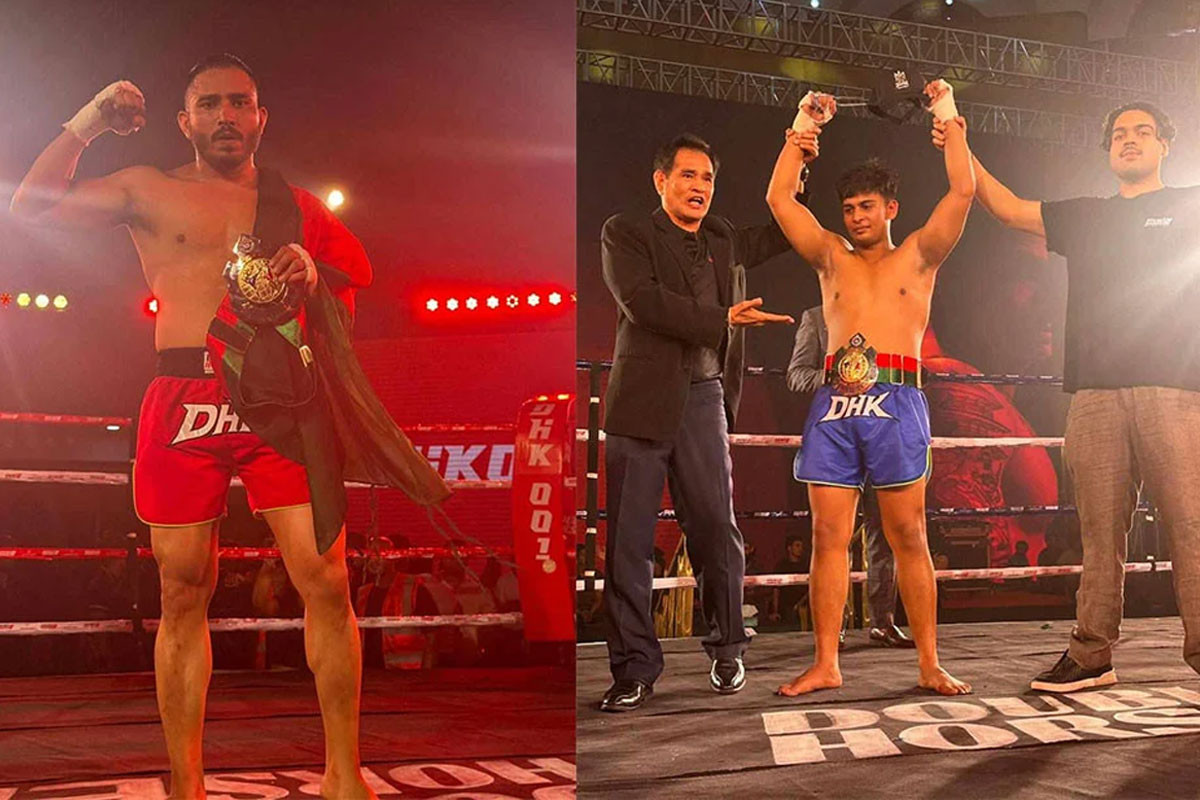 Rashed, Omio clinch belts at Double Horse Knockout Muay Thai Tournament