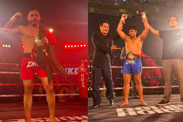 Rashed, Omio clinch belts at Double Horse Knockout Muay Thai Tournament