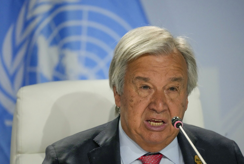 UN chief urges aid surge in world of 'climate chaos, raging conflicts'