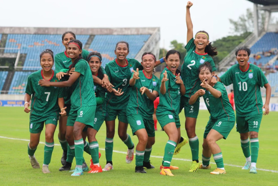 Bangladesh women's football team face Turkmenistan this evening