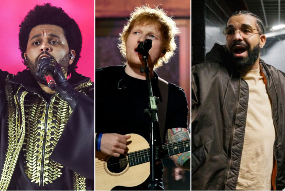 Apple music's top 50: Ed Sheeran, The Weeknd, and Drake lead the stream team