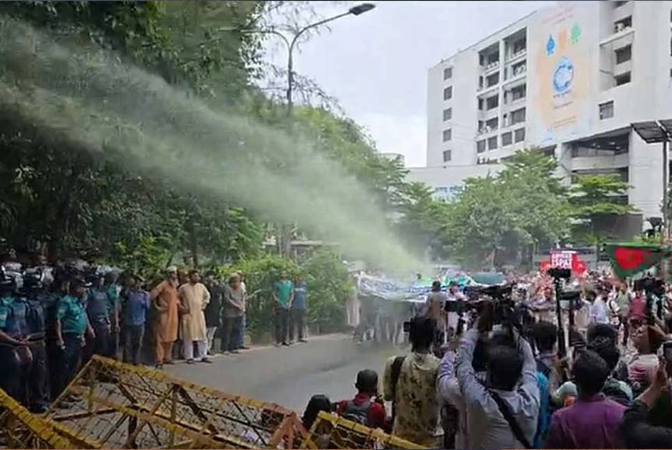 Police fire water cannons, sound grenades to disperse ex-BDR members