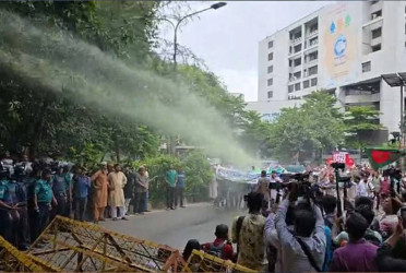 Police fire water cannons, sound grenades to disperse ex-BDR members