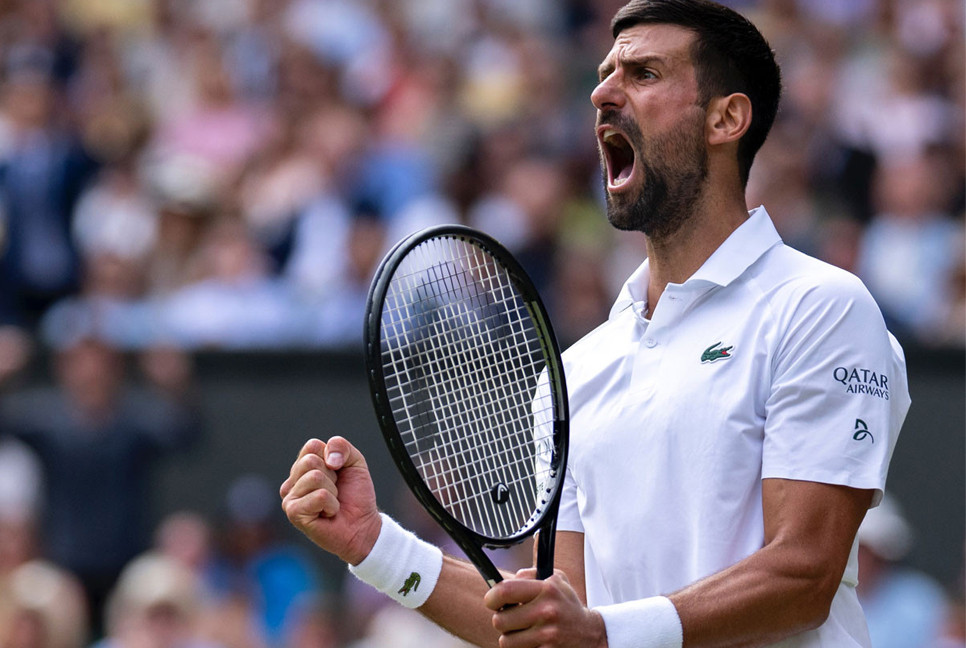 Djokovic survives scare to reach Wimbledon quarters