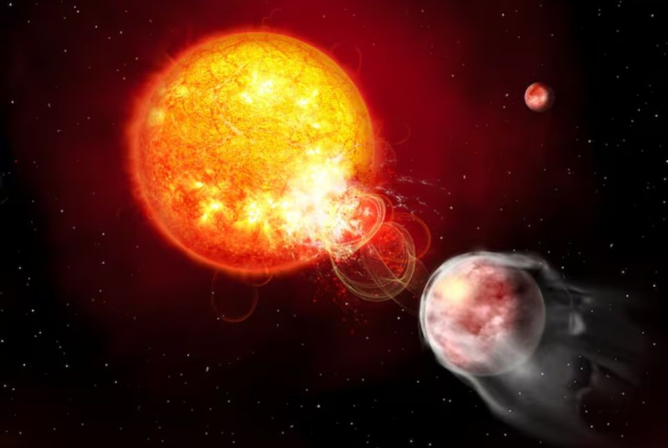 Alien planet lashed by huge flares from its 'angry beast' star
