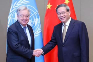 China, UN team up to promote more just, equitable world order: Premier Li