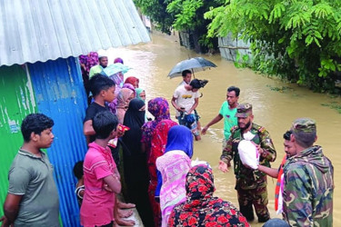 Villages submerged across Bangladesh as floodwaters rise