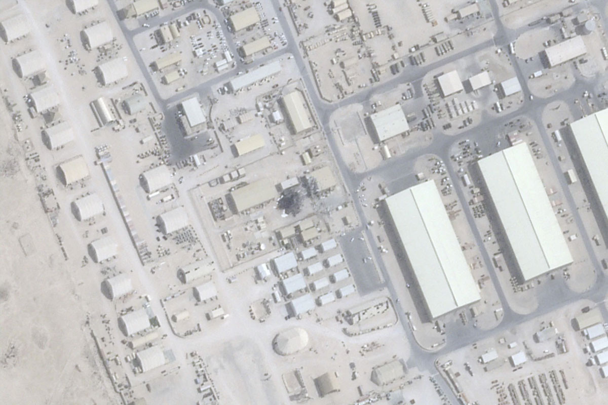 Iranian missile strike on Al Udeid Air Base destroys US communications dome