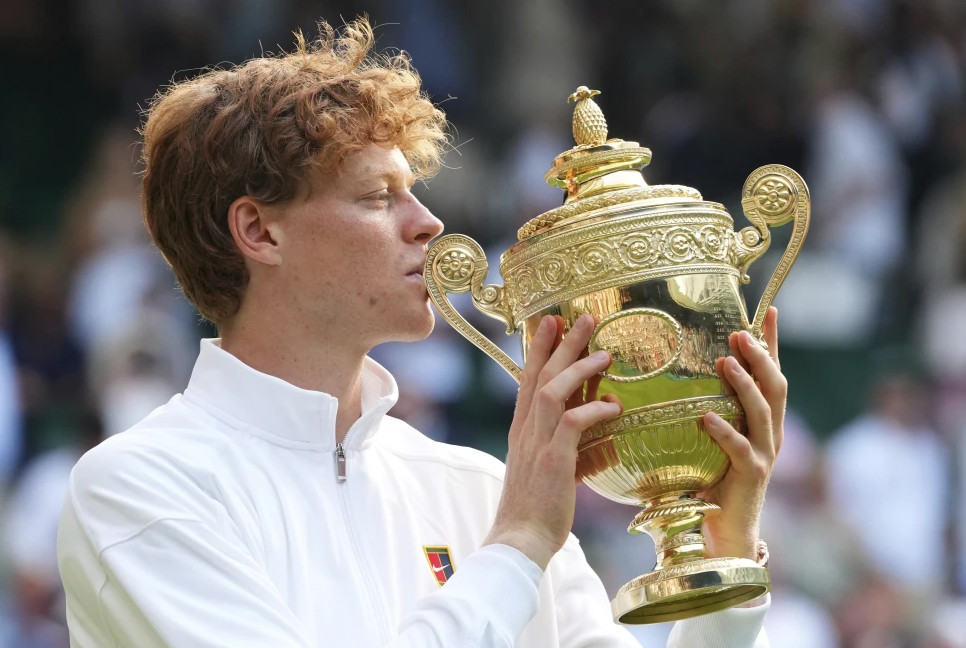 Sinner downs Alcaraz to win first Wimbledon