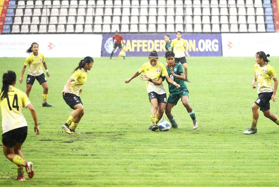 Rain halts Bangladesh-Bhutan clash after first half