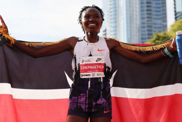 Marathon world record holder Chepngetich suspended for doping suspicions