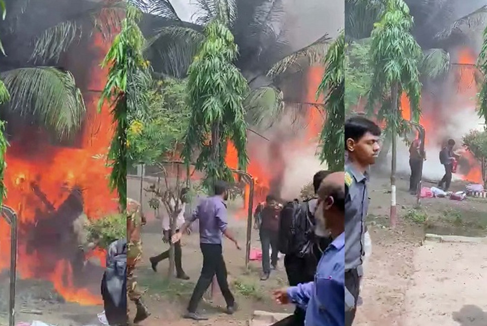 Training plane crashes in Uttara: Bangladesh Medical appeals for blood
