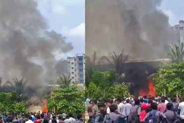 Air Force training jet crashes in Uttara